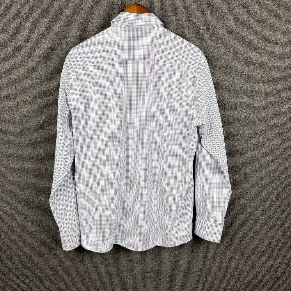 Peter Millar Crown Crafted Button Down Shirt Medium M Blue Red Check Plaid